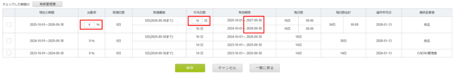 有給変更可能箇所
